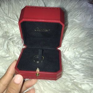 Cartier white gold wedding band ring.